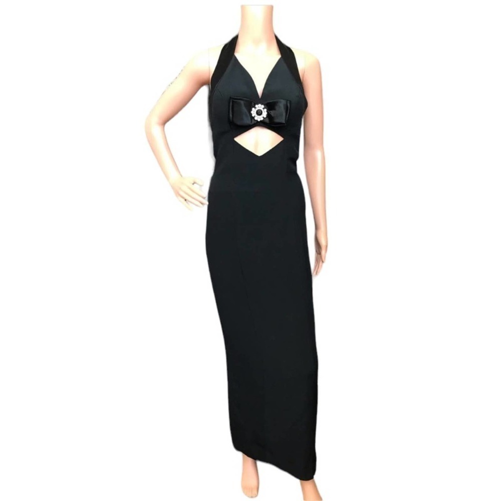 Alyce Designs, Black Halter Dress size 6